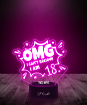 Lampka LED Plexido Prezent na 18 Urodziny
