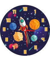 Zegar Ścienny dla Dzieci Plexido Kosmos Planety - 1