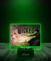 Lampka LED 3D Plexido z Nadrukiem Film Wicked - 3