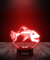 Lampka LED 3D Plexido Wędkarstwo Szkielet Ryby