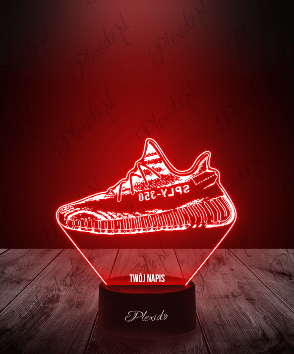 Lampka LED 3D Plexido Buty Yeezy 350 Zebra