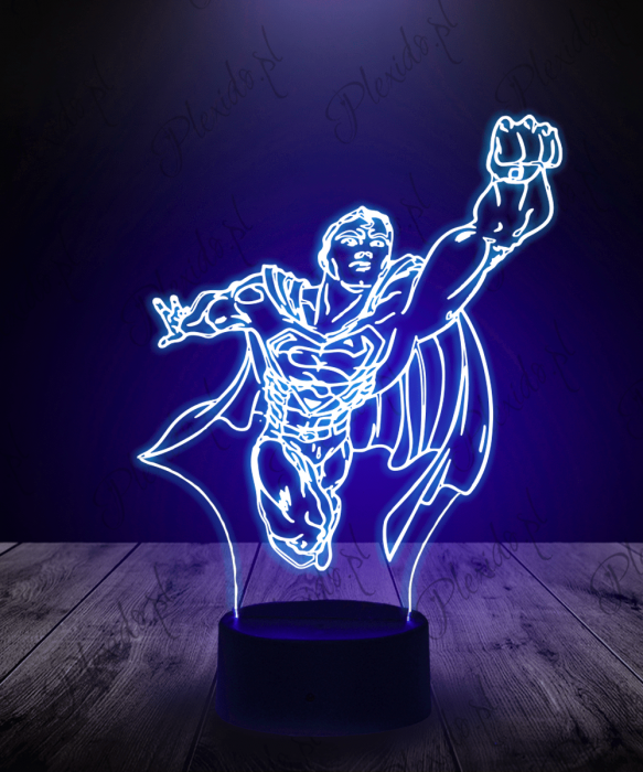 Lampka LED 3D Plexido Superman Postać - 1