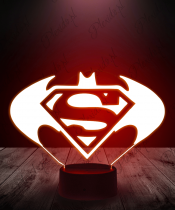Lampka LED 3D Plexido Superman Batman - 1