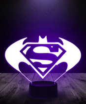 Lampka LED 3D Plexido Superman Batman - 2