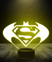 Lampka LED 3D Plexido Superman Batman - 3