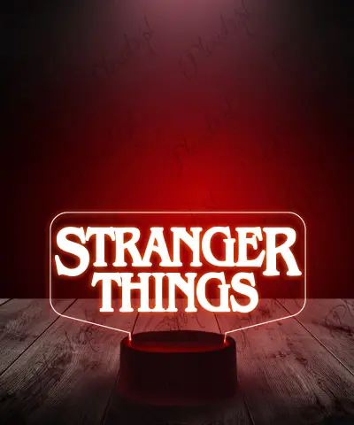 Lampka LED 3D Plexido Stranger Things Napis - 2