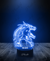 copy of 3D-Plexido-LED-Lampe Game of Thrones Dragon House Alicent und Rhaenyr - 1