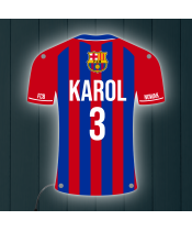 Personalizowana Lampka Nocna Led Piłka Nożna Klub FC Barcelona Plexido