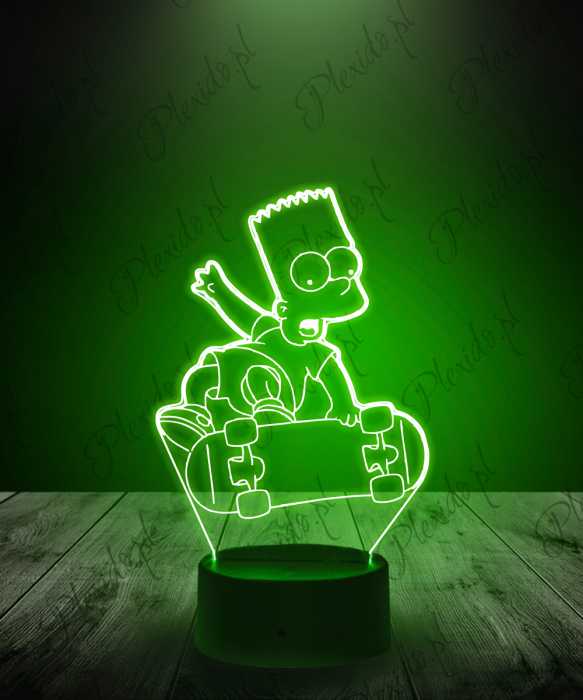 Lampka LED 3D Plexido Bart Simpson - 1