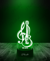 Lampka LED 3D Plexido Gitara Klucz Wiolinowy - 2