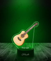 Lampka LED 3D Plexido z Nadrukiem Gitara Akustyczna - 1