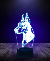 Lampka LED 3D Plexido Pies Doberman - 1