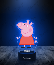 Lampka LED 3D Plexido z Nadrukiem Bajka Świnka Peppa - 3