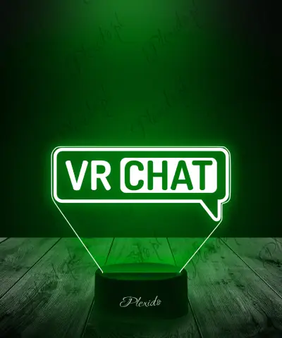 Lampka LED 3D Plexido VRChat Logo - 1