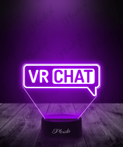 Lampka LED 3D Plexido VRChat Logo - 2