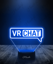 Lampka LED 3D Plexido VRChat Logo - 3