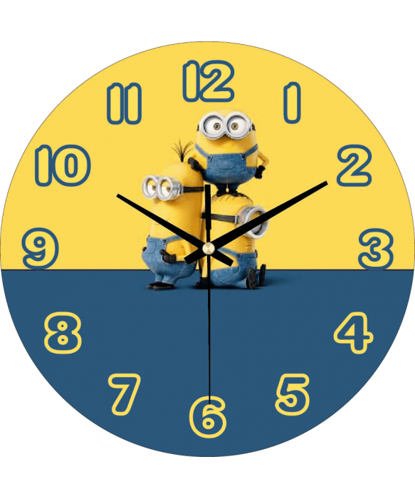 Zegar Ścienny dla Dzieci Plexido Minionki Jerry Carl Tim - 1