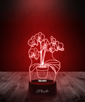 Lampka LED 3D Plexido Kwiaty Orchidea Storczyk - 3