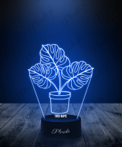 Lampka LED 3D Plexido Kwiaty Monstera - 2