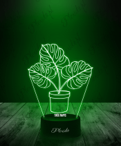 Lampka LED 3D Plexido Kwiaty Monstera - 3