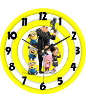 Zegar Ścienny dla Dzieci Plexido Bajka Minionki i Gru - 1