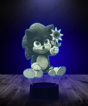 Lampka LED 3D Plexido Sonic z Kwiatkiem
