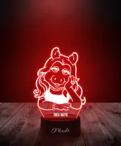 Lampka LED 3D Plexido Muppets Miss Piggy - 1