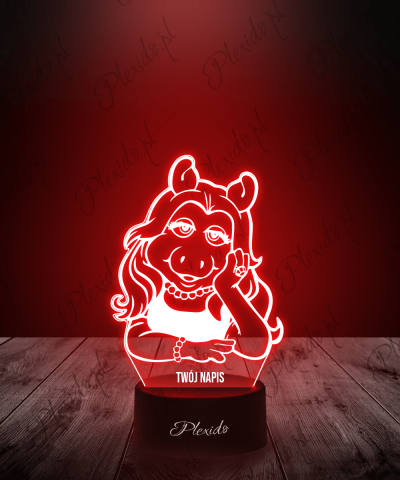 Lampka LED 3D Plexido Muppets Miss Piggy - 1