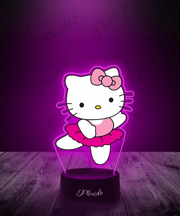 Lampka LED 3D Plexido z Nadrukiem Hello Kitty Baletnica - 1