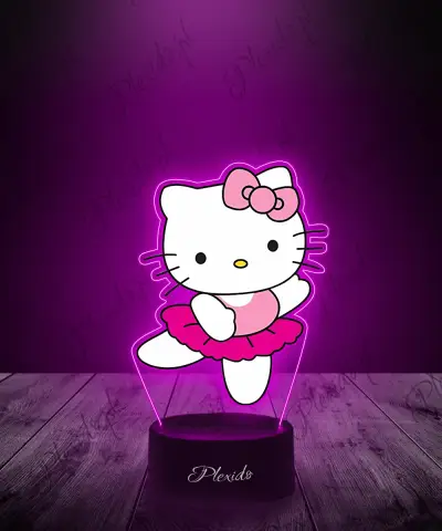 Lampka LED 3D Plexido z Nadrukiem Hello Kitty Baletnica - 1