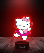 Lampka LED 3D Plexido z Nadrukiem Hello Kitty Baletnica - 2