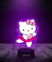 Lampka LED 3D Plexido z Nadrukiem Hello Kitty Baletnica - 3