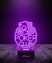 Lampka LED 3D Plexido Hazard Poker Club - 2