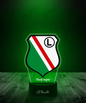 Lampka LED 3D Plexido z Nadrukiem Herb Legia Warszawa - 1