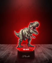 Lampka LED 3D Plexido z Nadrukiem Dinozaur Tyranozaur T-Rex - 1