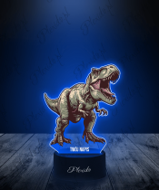 Lampka LED 3D Plexido z Nadrukiem Dinozaur Tyranozaur T-Rex - 2