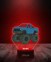 Lampka LED 3D Plexido z Nadrukiem Monster Truck - 2