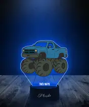 Lampka LED 3D Plexido z Nadrukiem Monster Truck - 3