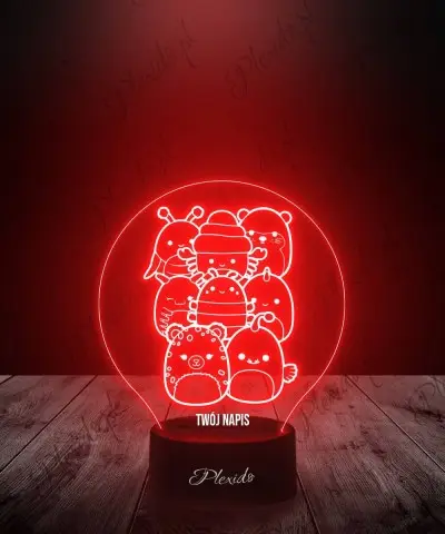 Lampka LED 3D Plexido Squishmallows Zwierzęta - 1