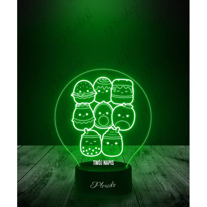 Lampka LED 3D Plexido Squishmallows Jedzonko - 1