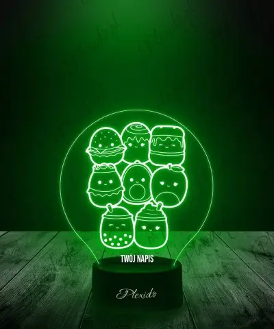 Lampka LED 3D Plexido Squishmallows Jedzonko - 1