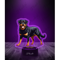 Lampka LED 3D Plexido z Nadrukiem Pies Rottweiler - 1