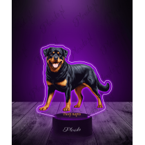 Lampka LED 3D Plexido z Nadrukiem Pies Rottweiler - 1