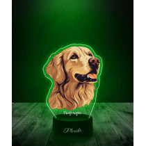 Lampka LED 3D Plexido z Nadrukiem Pies Golden Retrieve - 1