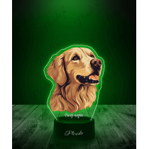 Lampka LED 3D Plexido z Nadrukiem Pies Golden Retrieve - 1