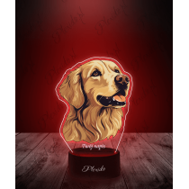 Lampka LED 3D Plexido z Nadrukiem Pies Golden Retrieve - 2