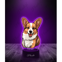 Lampka LED 3D Plexido z Nadrukiem Pies Corgi - 2