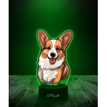 Lampka LED 3D Plexido z Nadrukiem Pies Corgi - 3