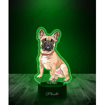 Lampka LED 3D Plexido z Nadrukiem Pies Buldog Francuski - 2