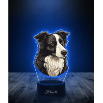 Lampka LED 3D Plexido z Nadrukiem Pies Border Collie - 1